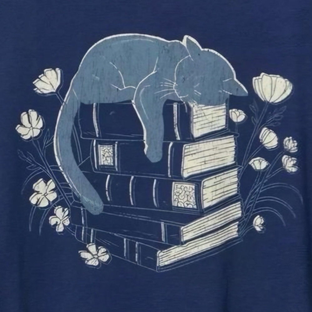 TORRID Tee Cat And Books Graphic 100% Cotton Classic Fit T-Shirt NWT Size‎ 1X